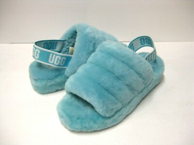 Womens Slippers Ugg Fluff Yeah Clear Water Ugg Fluff Yeah Blue