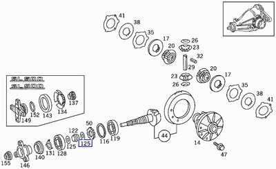 MERCEDES Diff Input Shaft Thrust Washer A1093531062 for sale 