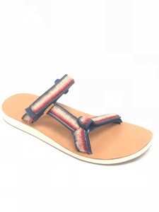 navy blue slip on sandals