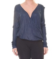 One Clothing Junior's Navy Silver Top Size M on sale One Clothing Junior's Navy Silver Top Size M on sale