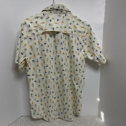 Exofficio Mens M Short Sleeve Button Down Vellum Fly UPF 50 Shirt NWT - Picture 2 of 8