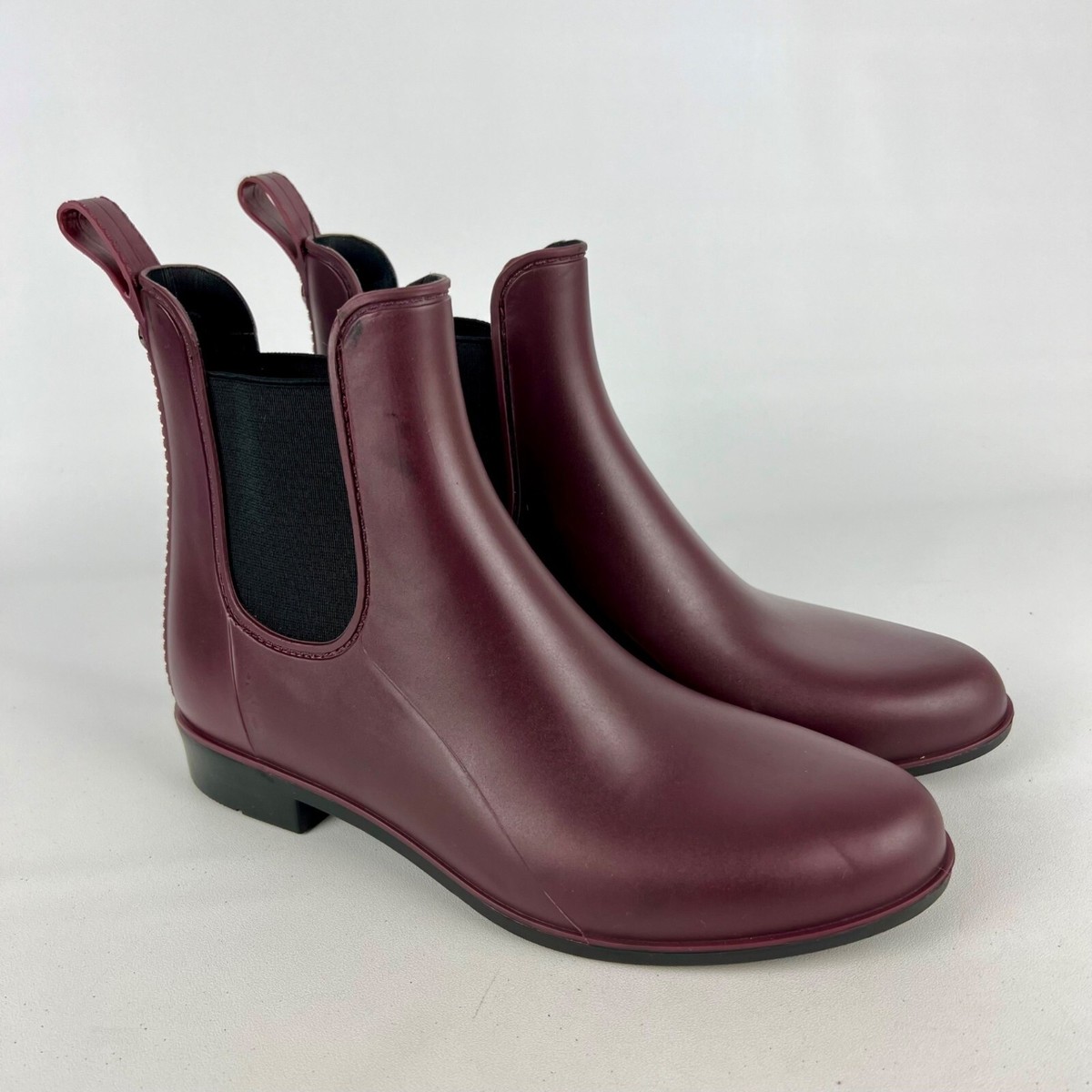 Sam Edelman Womens Tinsley Purple Matte Rubber Chelsea Rain Boots size