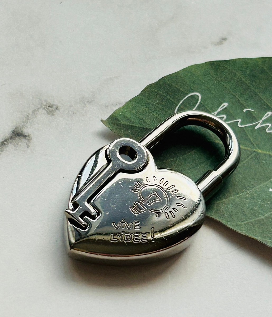 HERMES Cadena Bag Charm Padlock Limited Edition select Gold Silver