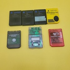 Sony Playstation PS1  PS2 OEM/GENERIC Memory Cards Lot Of 7 Bulk Bundle Lot