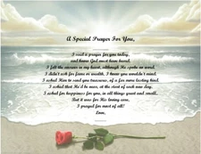 A Special Prayer For You Personalized Poem Gift #6 (For Aunt thru Granddaughter)