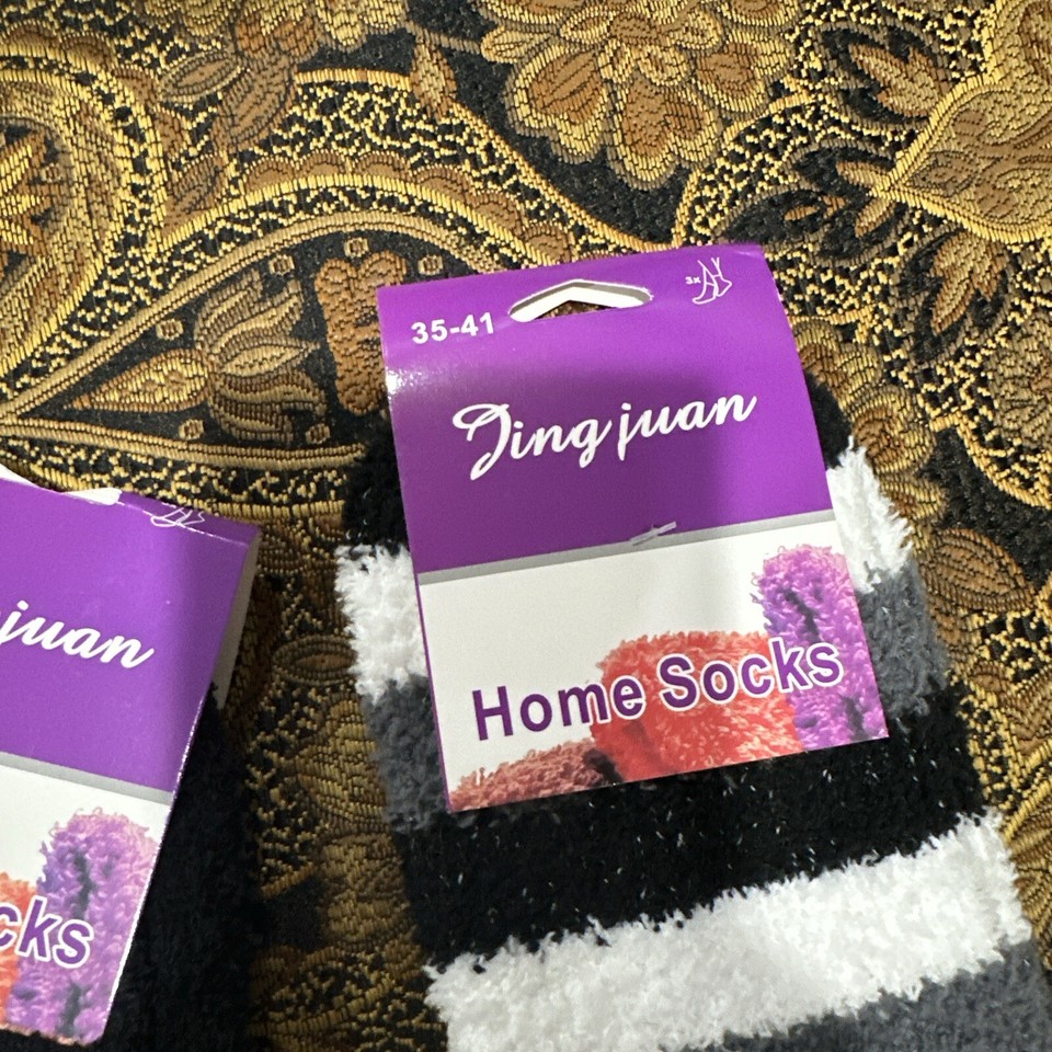 3 Pair Long Warm Socks Footies Sz 3541 Up To Sz 610 eBay