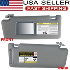 Gray Driver Side Sun Visor w/ Mirror For Toyota Tacoma 2005-2015 74320-04181-B1