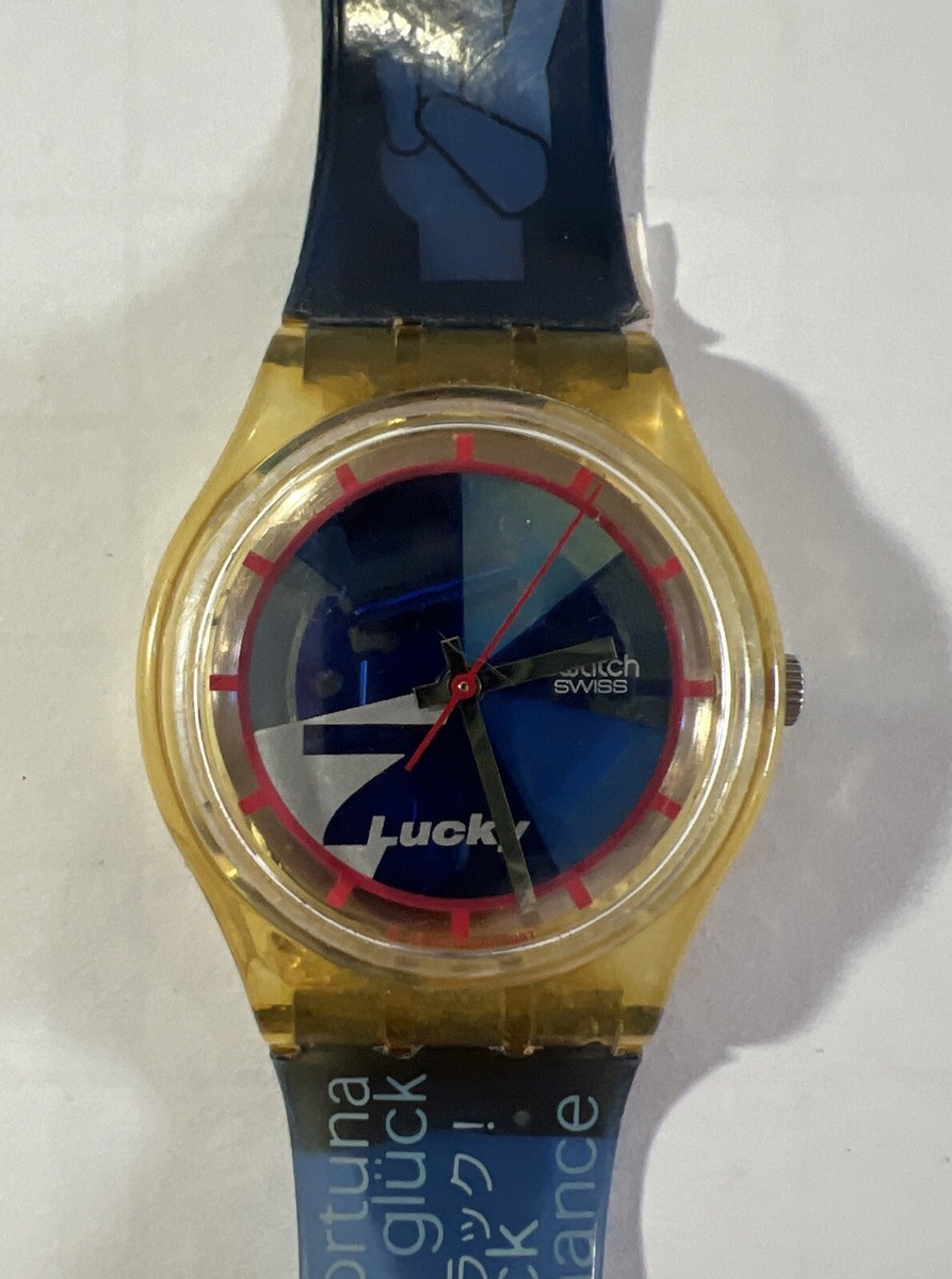 VINTAGE 1998 SWATCH WATCH LUCKY 7 Club - For Parts/Repair