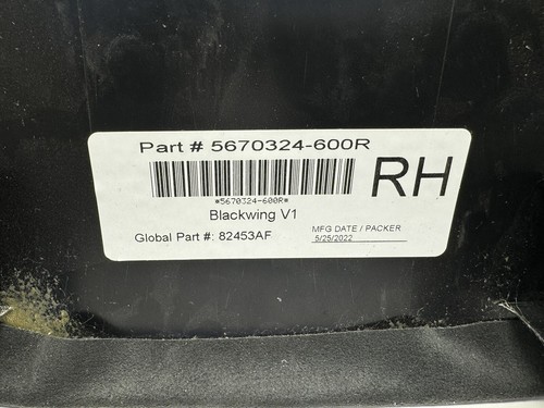 22 CADILLAC CT4 V BLACKWING SEAT Back Backing Cover Passenger Right - Bild 11 von 11