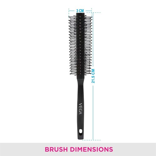 VEGA Round hair Brush For Men & Women, Color May Vary Flexible Nylon bristles - Picture 8 of 9