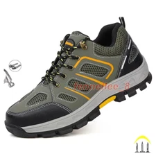 Men Safety Work Boots Indestructible Steel Toe Anti-smash Boots Hiking Sneakers