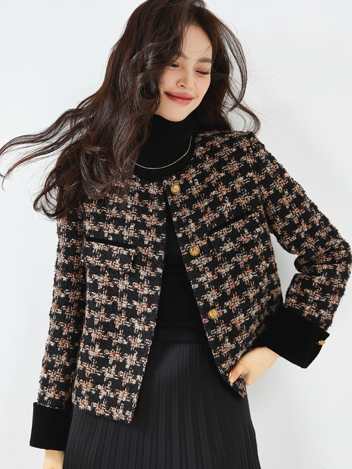 Blazer Jacket Women Size 6 8 10 12 Small Medium Large Office Formal Tweed New-image