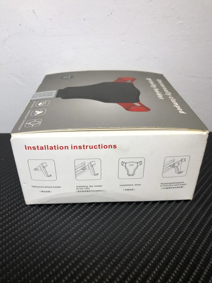 Universal Gravity Car Holder 360 Air Vent Mount Stand Black & Red - NEW - FAST! - Image 2 of 4