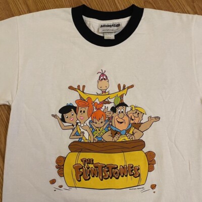 VINTAGE THE FLINTSTONES T-SHIRT SIZE M RARE Y2K 90 S CARTOON NETWORK VTG