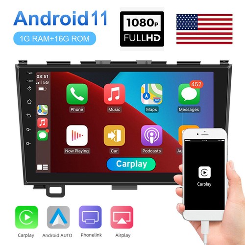 Apple Carplay For Honda CRV 20072011 9'' Android 11.0 Car Stereo Radio GPS WIFI eBay
