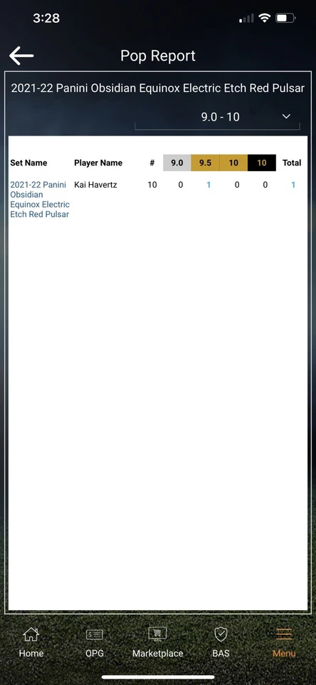2021-22 Obsidian Kai Havertz #10 EQUINOX-RED PULSAR /26 BGS 9.5 #8421 POP-1 CT2 - Image 4 of 4