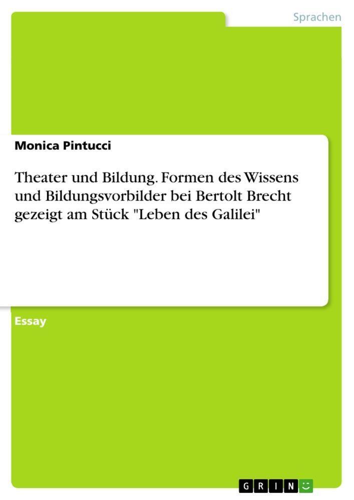 Thumbnail - Theater Und Bildung. Formen Des Wissens Und Bildungsvorbilder Bei