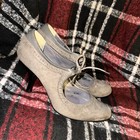 LAREDOUTE CREATION GRAY SUEDE TIE UP SPIKE HEELS DHOES SZ 39 - 8 — photo 2
