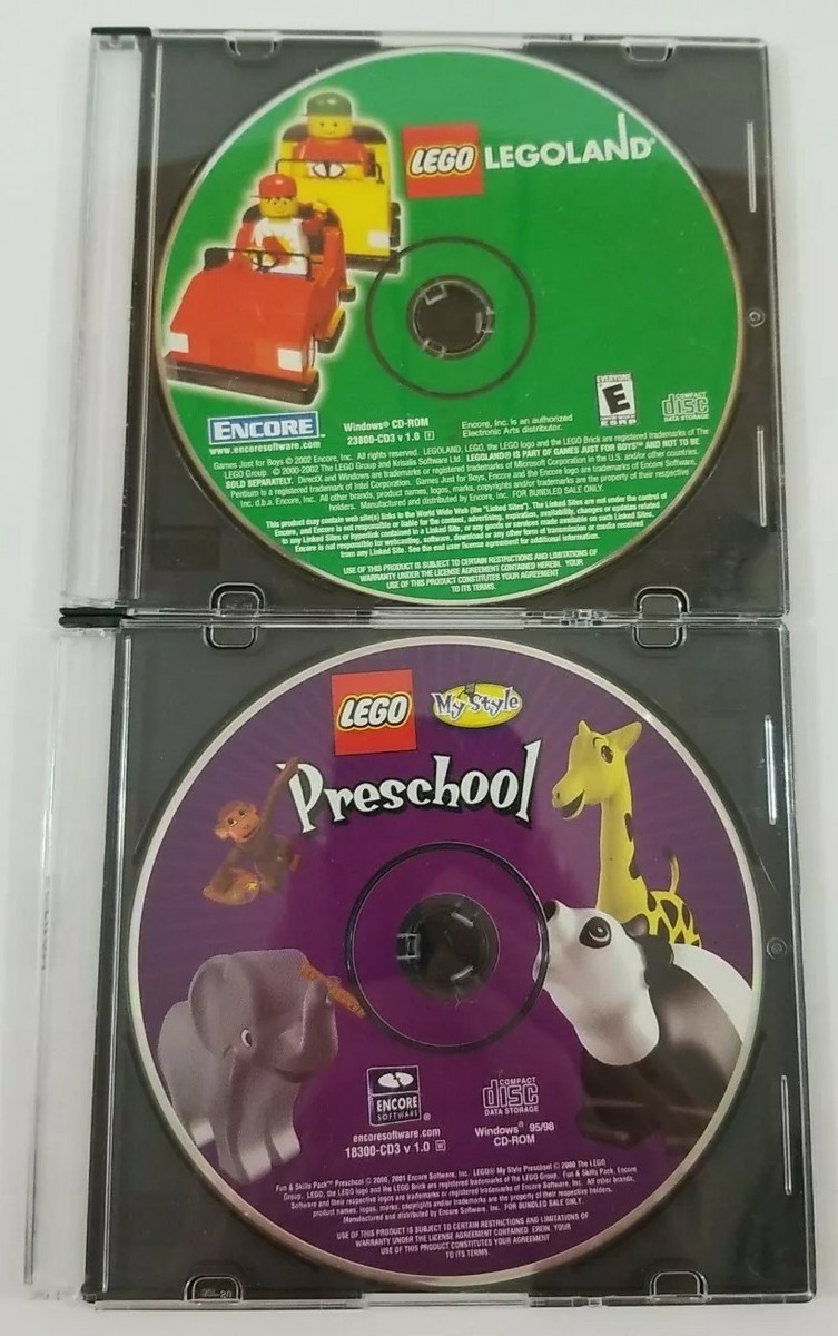 LEGO PC CD ROM Bundle - LEGO Preschool - LEGO LEGOLAND (DISC ONLY