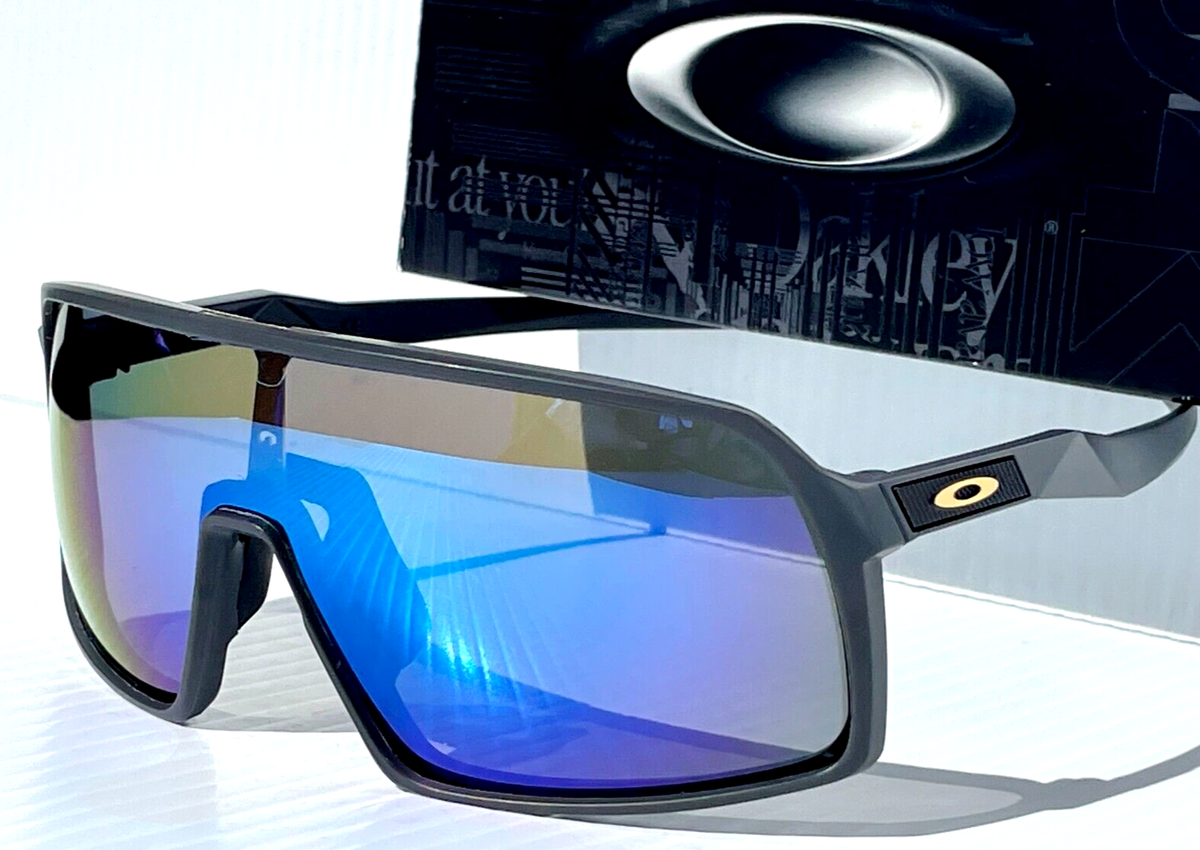 NEW Oakley SUTRO Matte Grey Carbon POLARIZED Galaxy Blue Lens