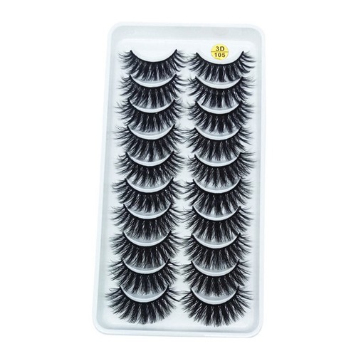 10X 3D Mink Handmade Fake Eyelashes Natural Long Wispy Makeup False Lashes - Picture 3 of 28