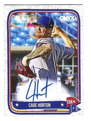 CADE HORTON 2024 ONYX VINTAGE BASEBALL ON CARD AUTO BLUE INK | eBay