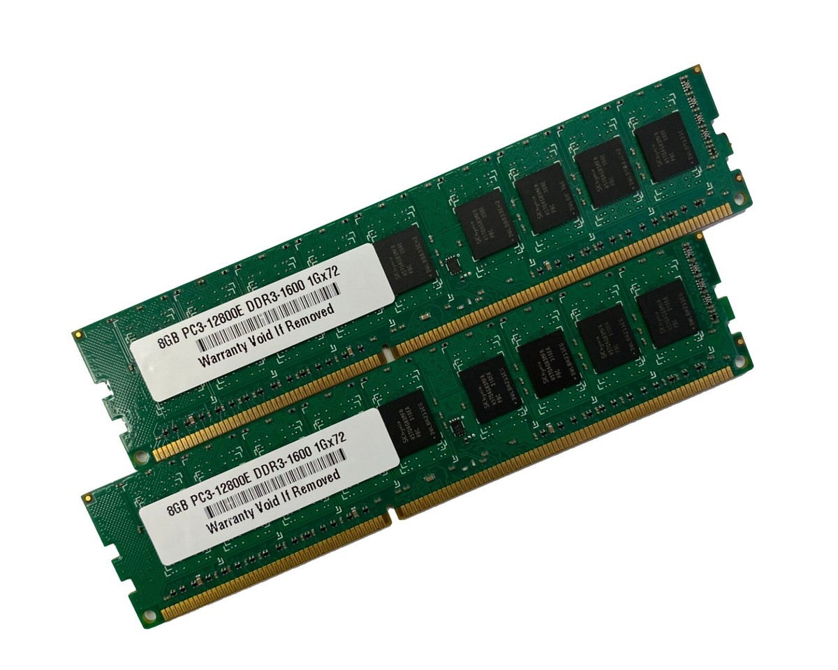 16GB 2 x 8GB PC3-12800E ECC Unbuffered UDIMM DDR3-1600 Server
