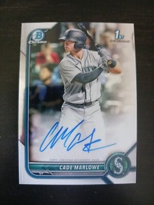 2022 Bowman Chrome Prospects Cade Marlowe 1st on Card Auto CPA-CM