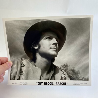 Vintage Original Movie Photo Still Cry Blood Apache Actor Joel Mccrea 1970