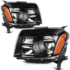 For Honda Pilot SUV 3.5L 2012-2015 Black Housing Headlights Assembly Left+Right