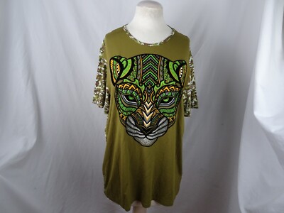 Unidos Por Mexico Cat & Skull Shirt Size 2XL
