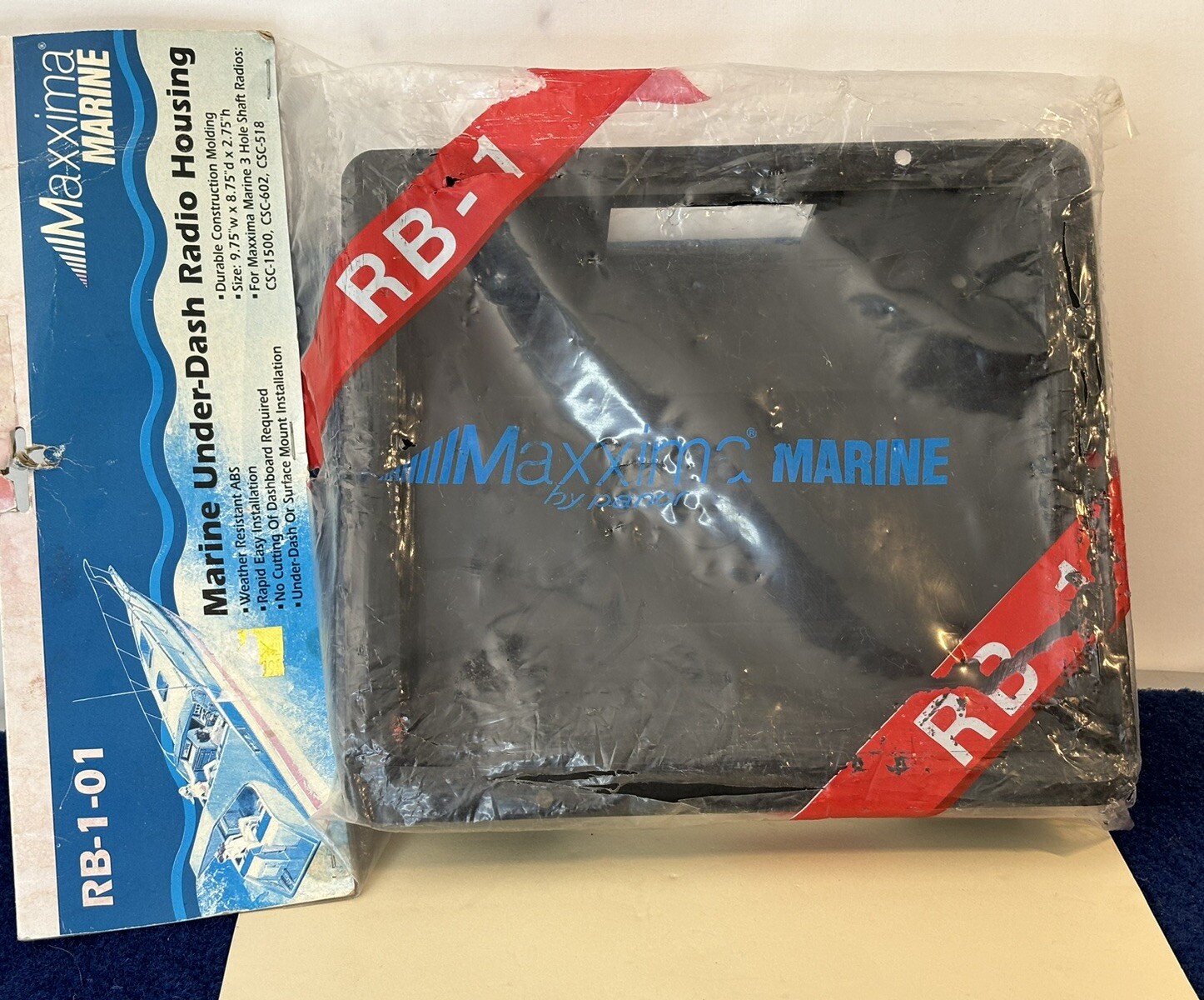 NEWMAXXIMA MARINE UNDER DASH RADIO HOUSING OR SURFACE MOUNT FITTING RB