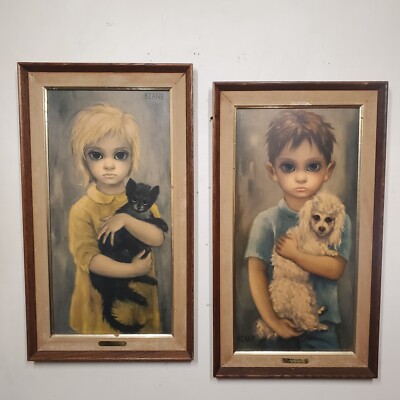 Margaret Keane 70s ヴィンテージ　ポスター 額付「ALONE」 Margaret Keane 70s ヴィンテージ ポスター 額付「ALONE」 Margaret