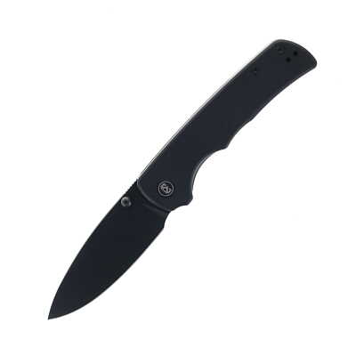 Miguron Talisma Folding Knife Black G10 Handle Plain PVD 14C28N Blade MGR810LBK