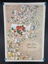 State Flowers Of the United States Poster 25.5x37 Robert Laessing 70s B&B Div.