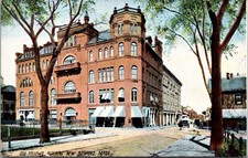 Postcard Odd Fellows Building in New Bedford, Massachusetts