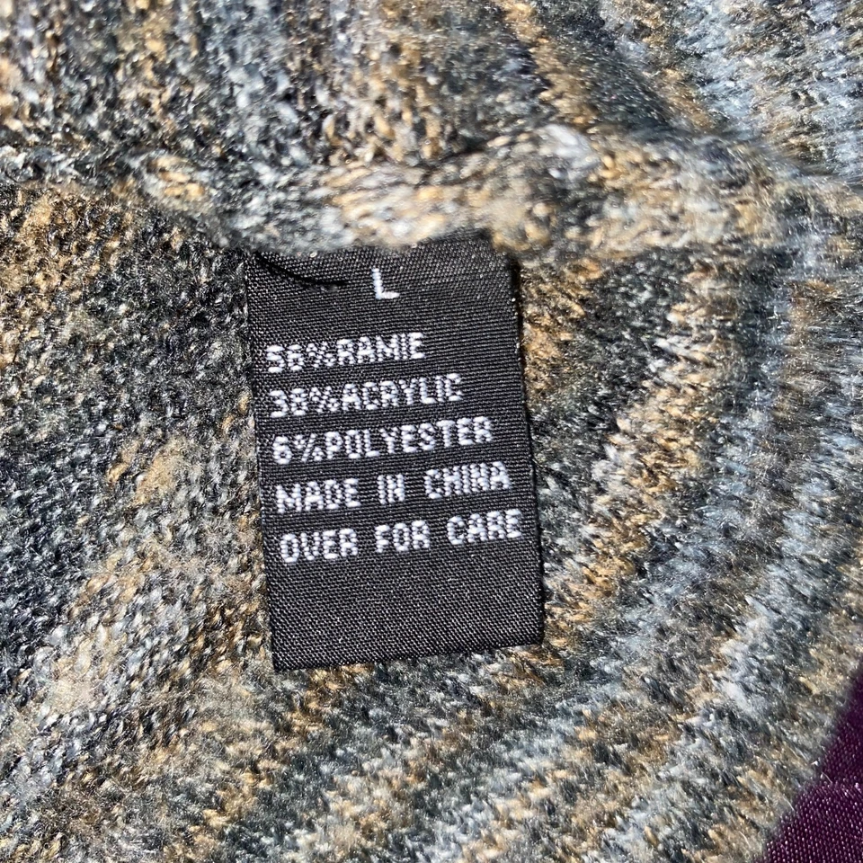 Alyx платье женщин большой серый коричневый мраморный воротник карманы кнопка свитер - Изображение 4 из 4