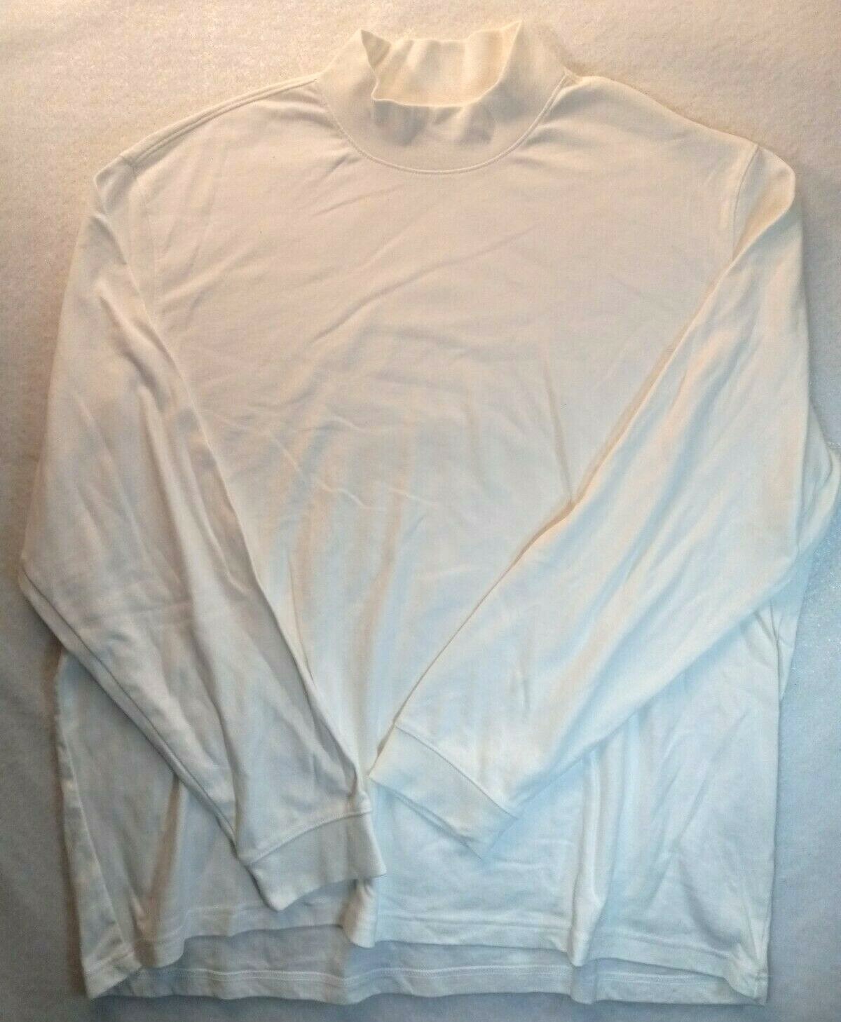 George White Mock Turtleneck Tee T 