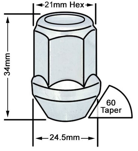 QUARKZMAN Lot De 8 Boulons De Roue M12 X 1.5 Coniques 60° Chrome - Écrous Antivol Pour Jantes Alliage Et Acier