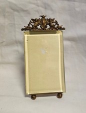 Antikes French Fotografie Halter m.abgeschrägtem Glas Bronze Verzierung...