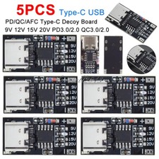 5PCS PD/QC Decoy Board Fast Charge USB Boost Module Type-C Fast Charging Module