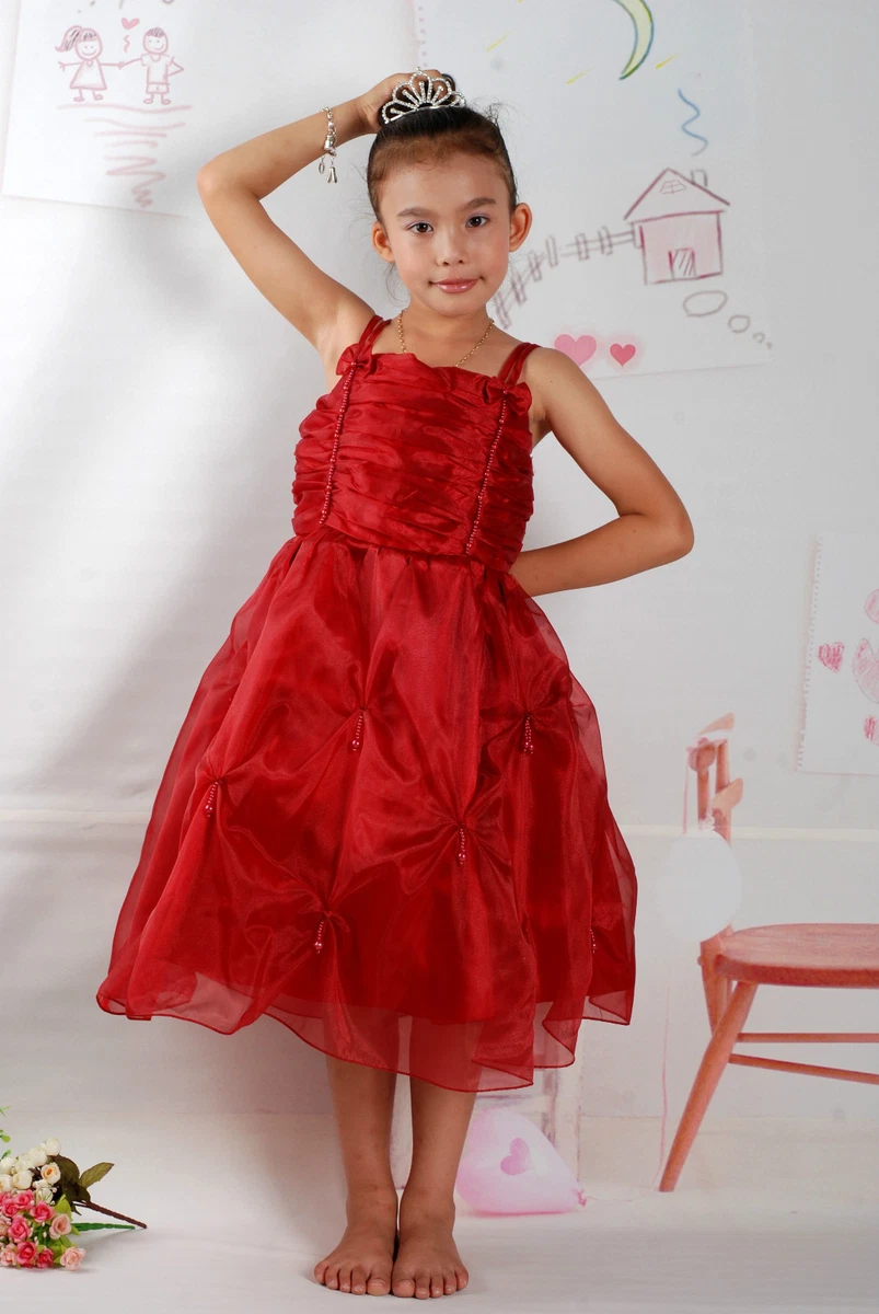 childrens red bridesmaid dresses uk Baby Tulle Bridesmaid Dress Red
