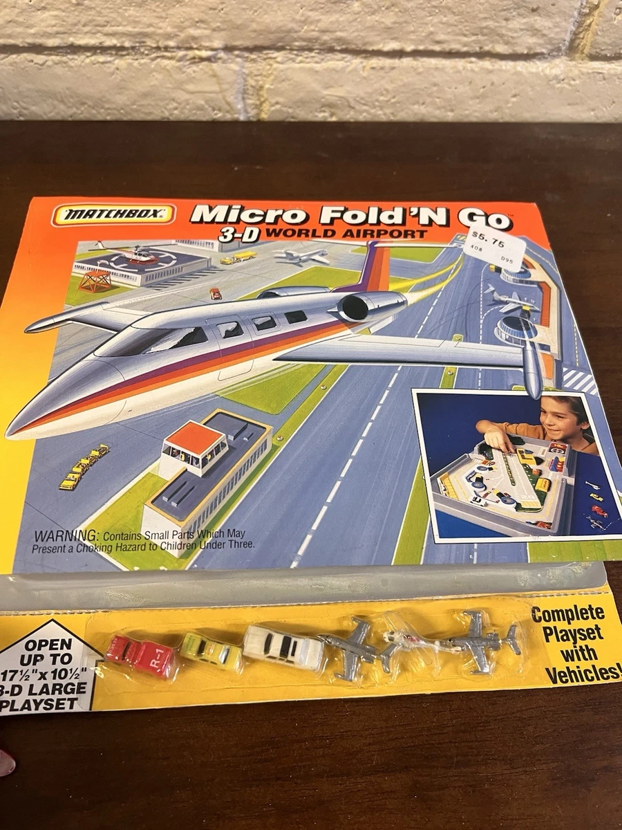 Matchbox 航空機 3機セット レトロ MATCHBOX MICRO FOLD'N Go CITY Playset 3-D World Airport HTF Rare