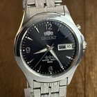 Orient Crystal 3 Stars 50m Black vintage Automatic 21 jewels Japan mens watch