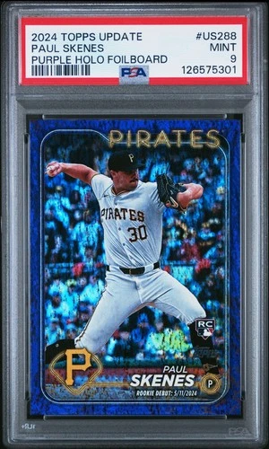 2024 Topps Update - Paul Skenes - Purple Holo Foil *PSA 9 MINT* #/799 Rookie RC