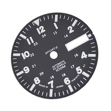 1.11" Black C3 Green Luminous Watch Dial for NH36A Automatic Mechanical Movement