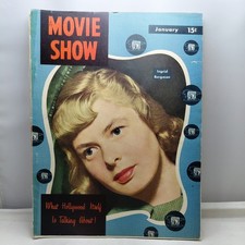 Movie Show Magazine January 1948 Ingrid Bergman Hollywood Film Stars Vintage