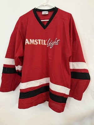 Vintage Teamwork Amstel Light Beer Hockey Jersey Men's XL Red Mesh 90s USA