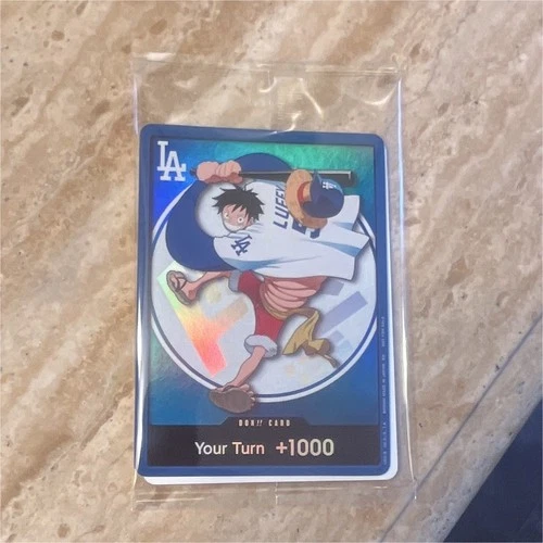 Los Angeles Dodgers Monkey D. Luffy "Your Turn +1000" Promo Sports Card