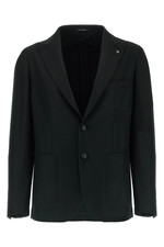 TAGLIATORE Micro Squares Black Wool Blazer New  Authentic